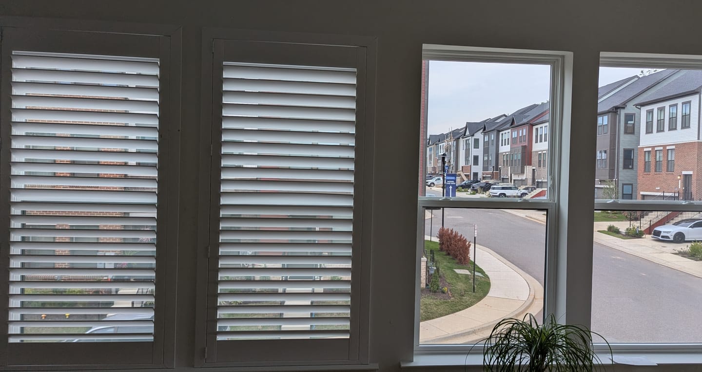 Customer photo review of Hybrid Wood Plantation Shutter