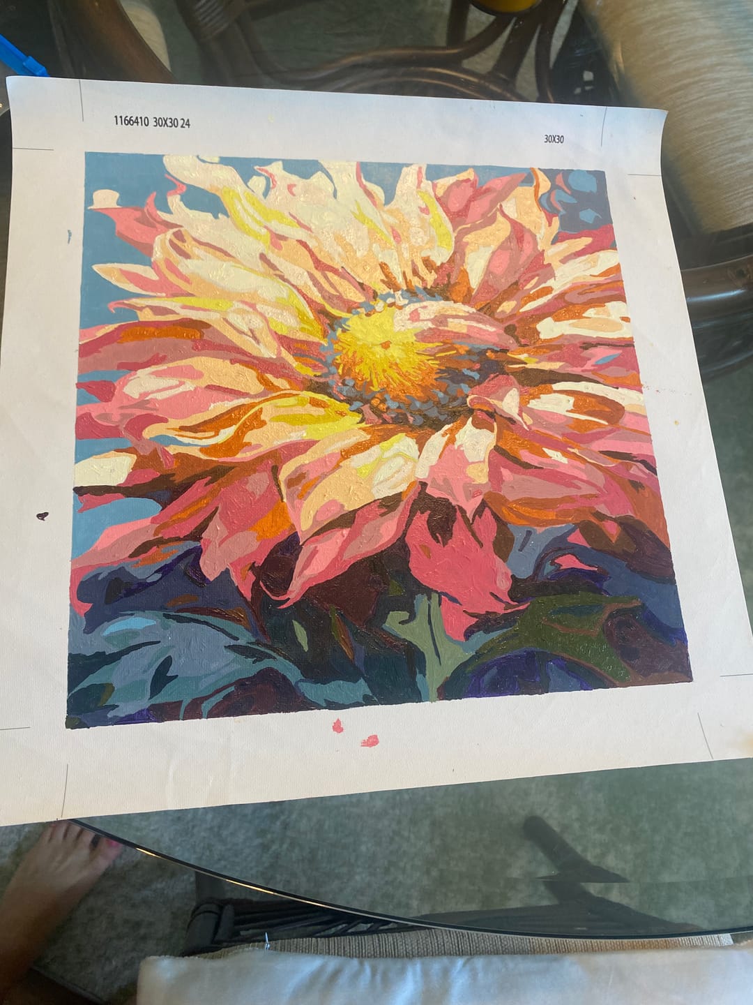 Customer photo review of Bold Sunflower Dreams (Paint by Numbers)