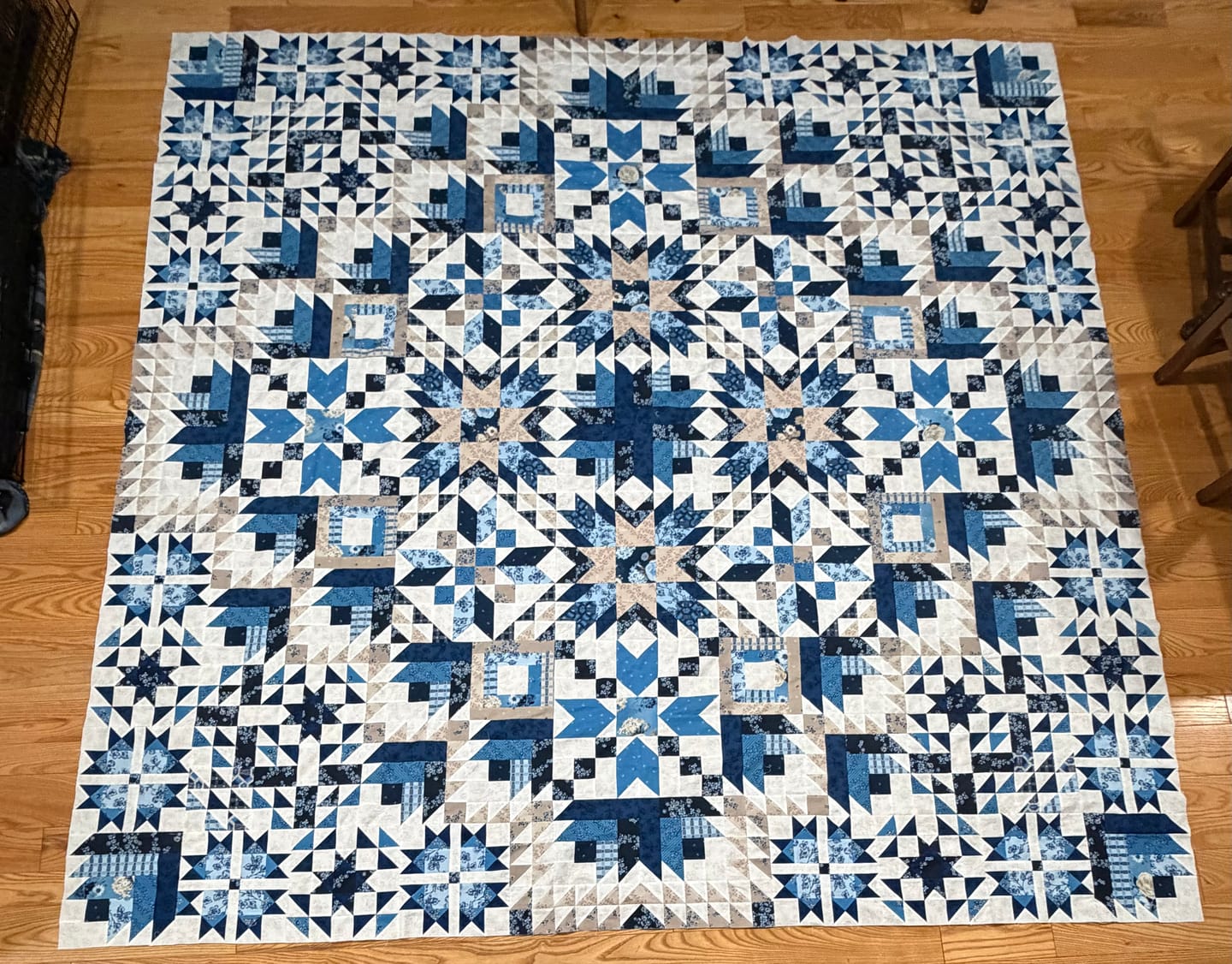 Customer photo review of Beginner Block Of The Month - Petal Path Sunshine Blooms (54.5" x 68")