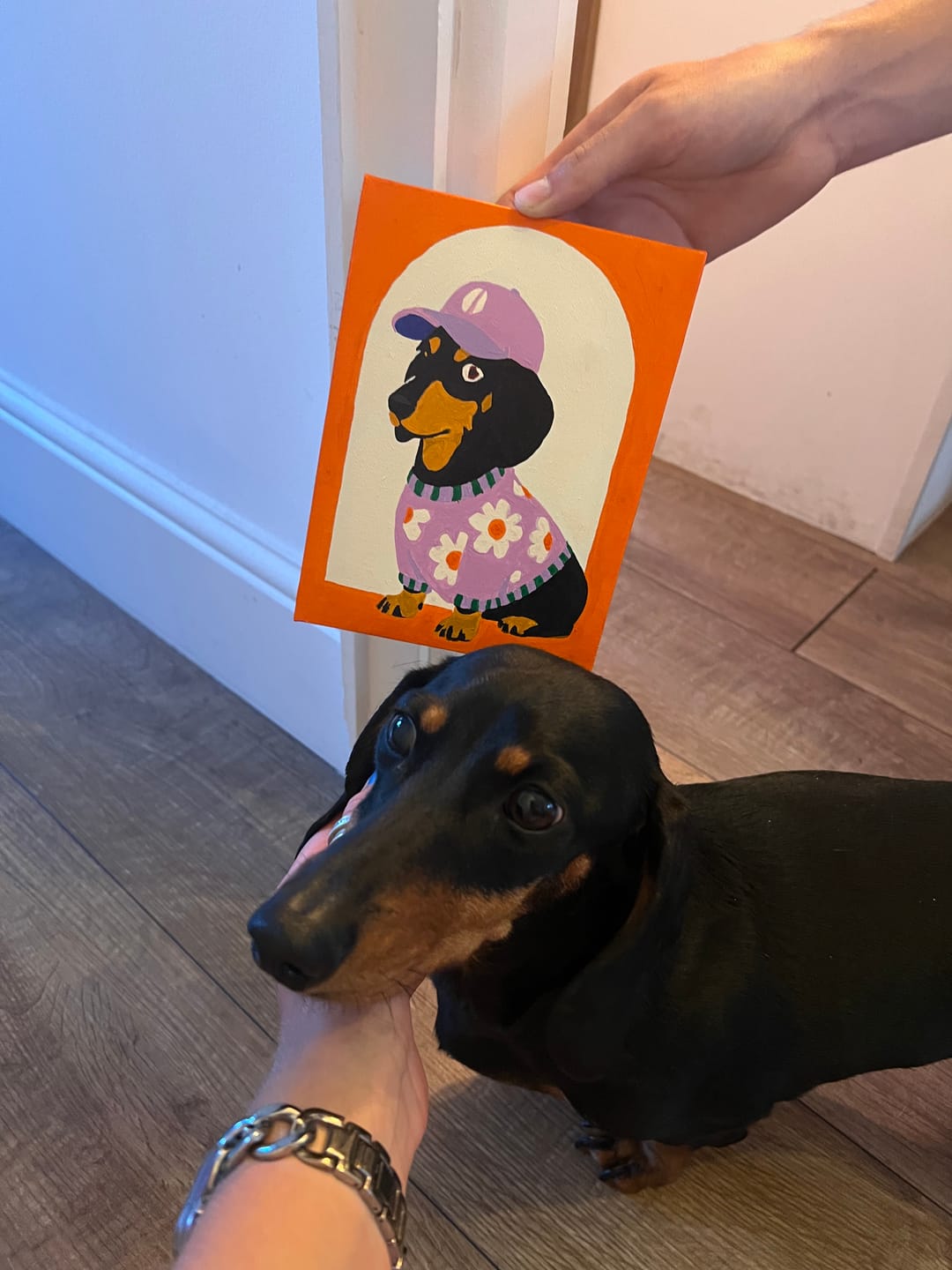 Customer photo review of 6 Mini Paintings - Fancy Pups Set
