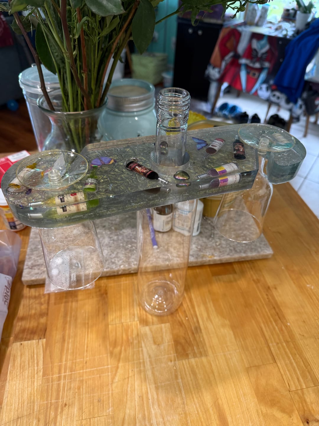 Customer photo review of 12x3.5x1" Wine Caddy Mold For Epoxy Resin - Style 2 - Silicone Mold For Wine Glass Holder