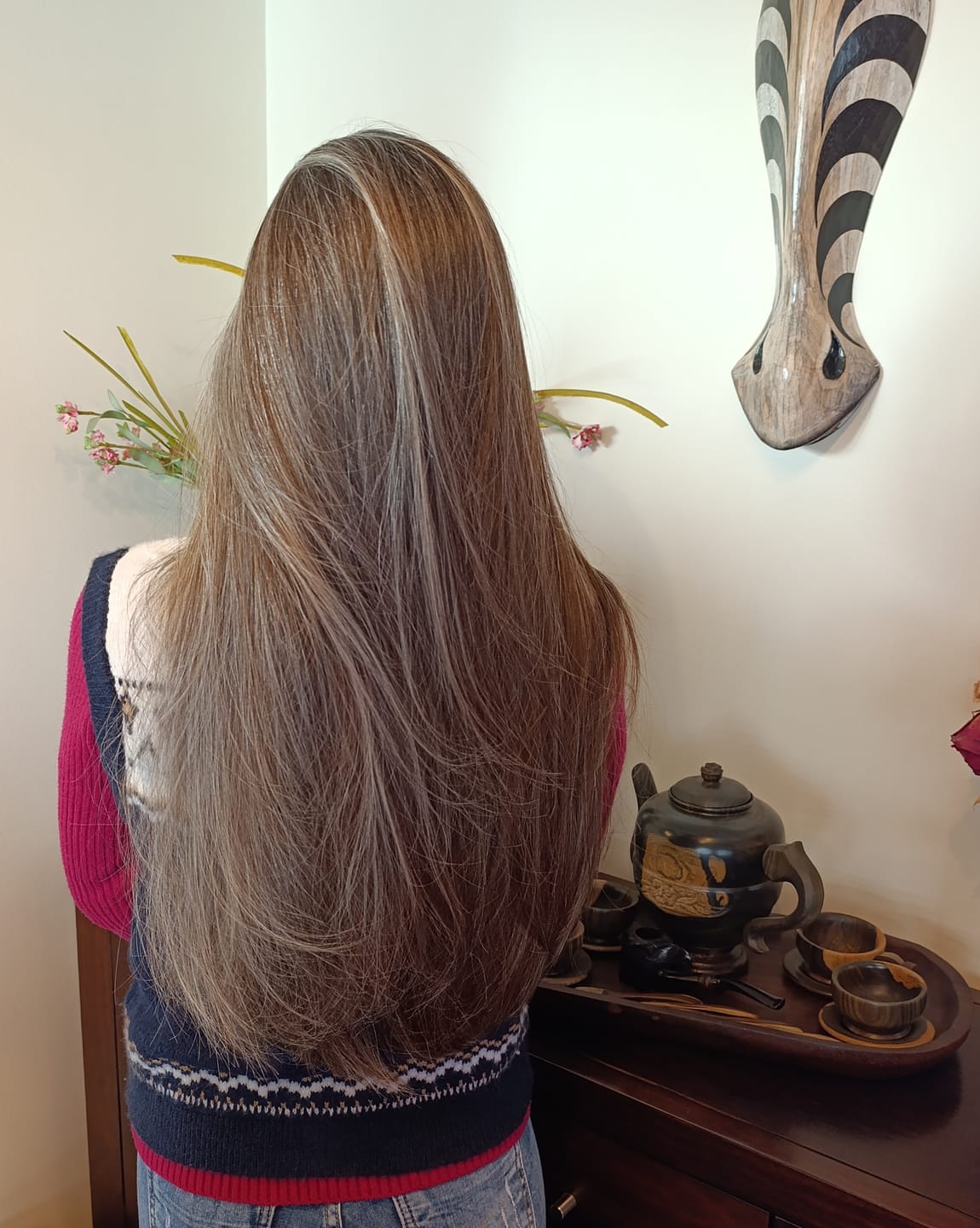 Customer photo review of Shampoo Reparador Antioxidante para Cabello Dañado