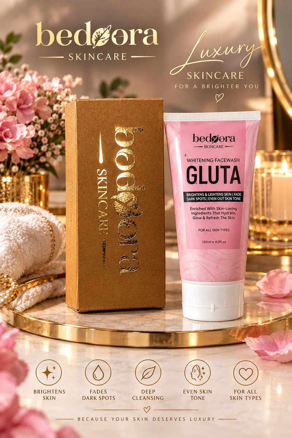 Customer photo review of Gluta Whitening Face Wash