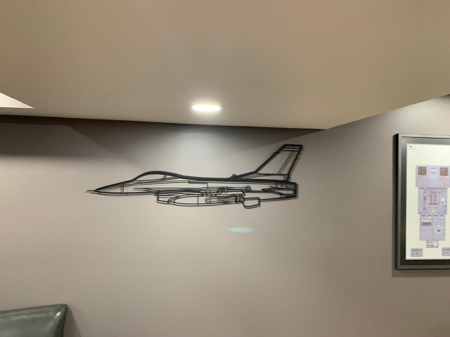 Customer photo review of F-16 Falcon Silhouette Metal Wall Art