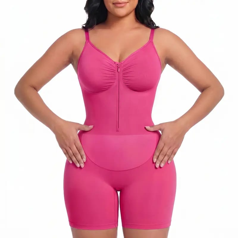 Customer photo review of LOROLABS | Women Fajas Shapewear Seamless Bodysuit Double-Layer Tummy Control Zip-Up Body Shaper Waist Defining Silhouette