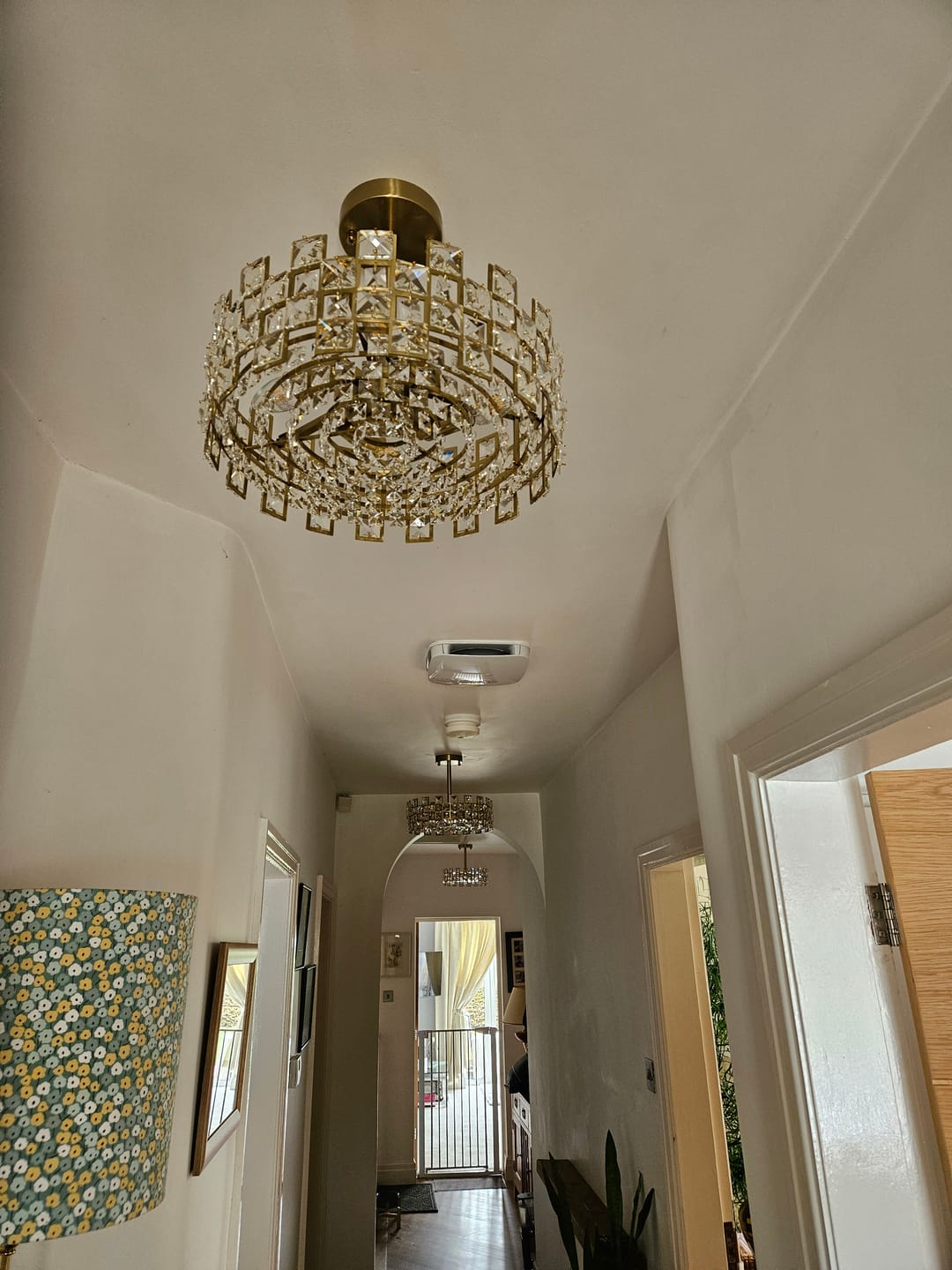 Customer photo review of Crystal Semi Flush Mount