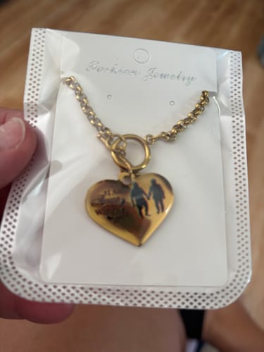 Customer photo review of Personalized Heart Bracelet I'm Always With You - Memorial Gift For Family, Friend