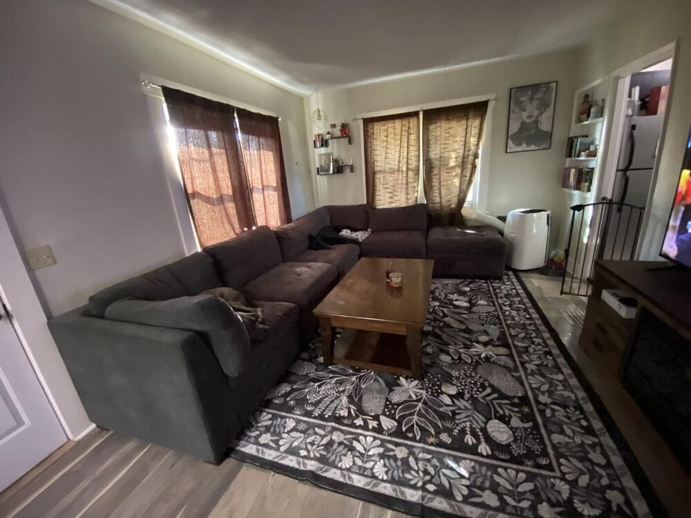 Customer photo review of Rug – Modern Botanical Floral – Sage Mist