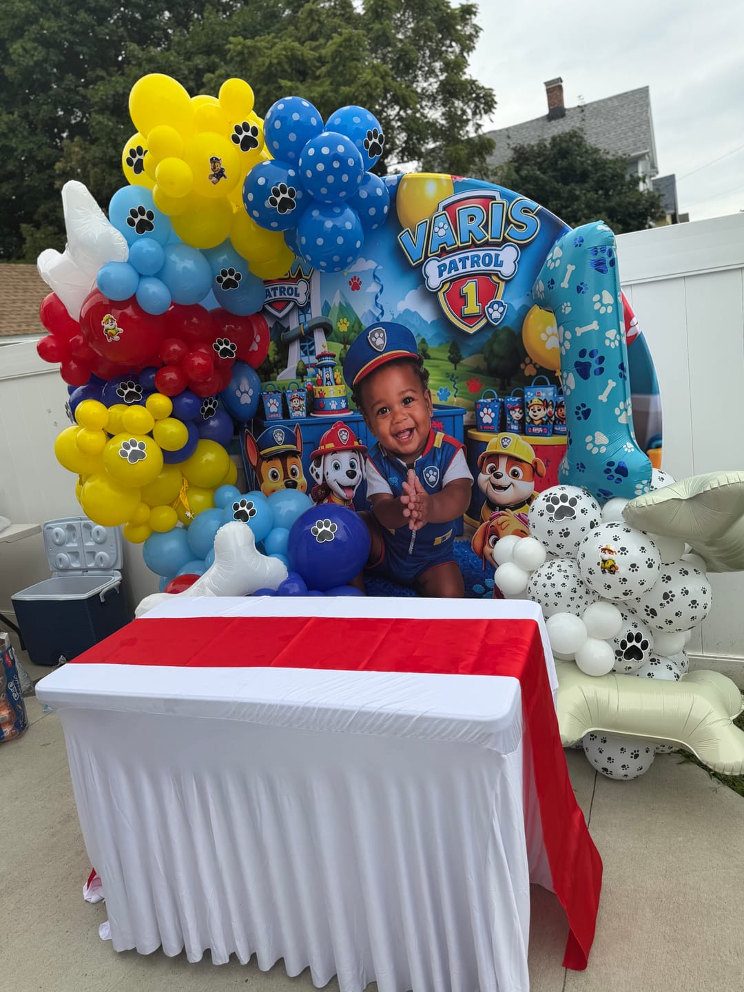 Customer photo review of 6ft 6.5ft Aluminum Alloy tube Round Circle Backdrop Stand For Wedding Birthday Baby Shower