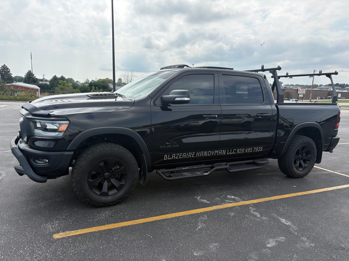 Customer photo review of Custom Pickup Truck Door Lettering Vinyl Decal