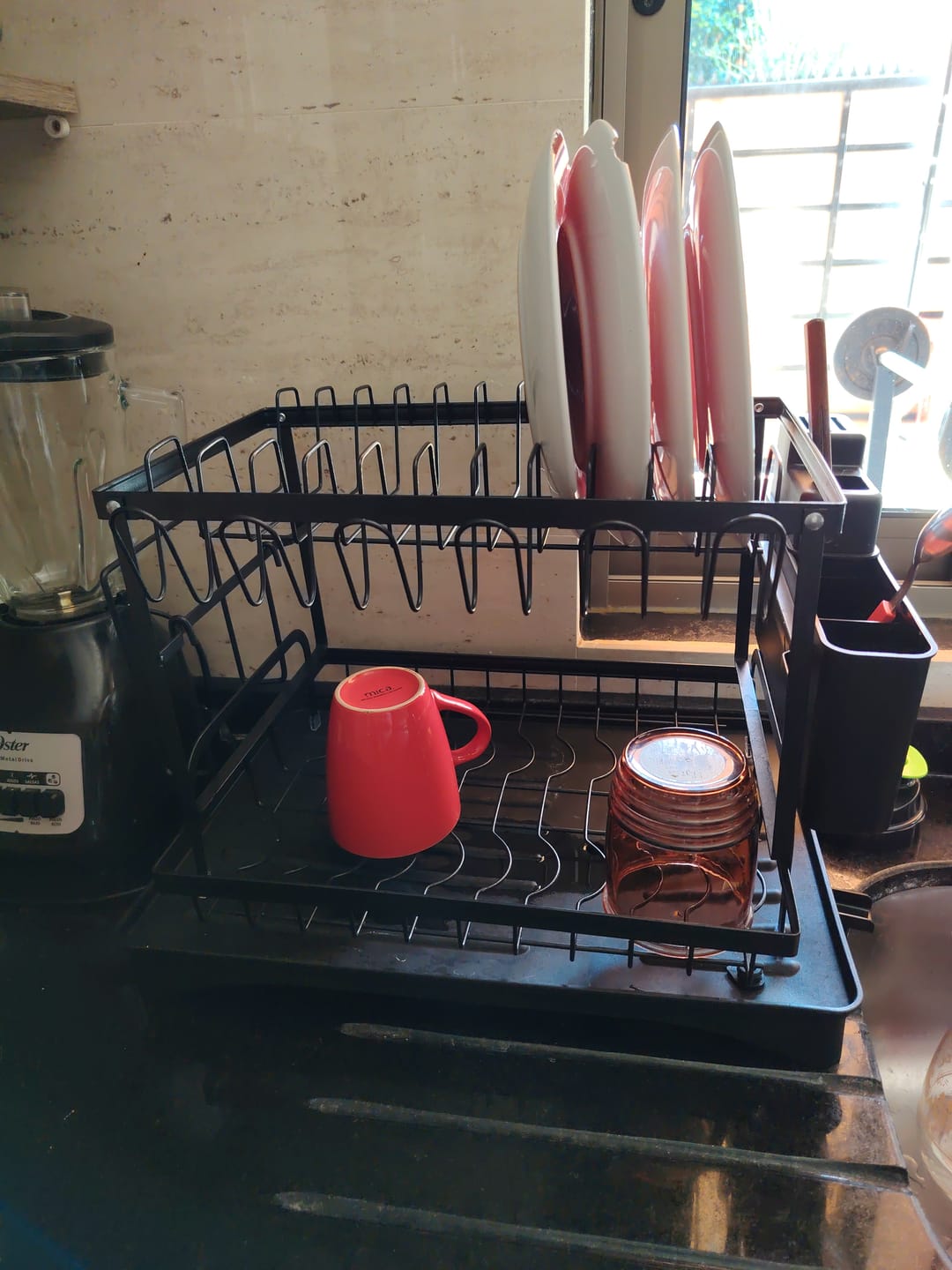 Customer photo review of Escurridor De Platos 2 Niveles Secaplatos Multifuncional