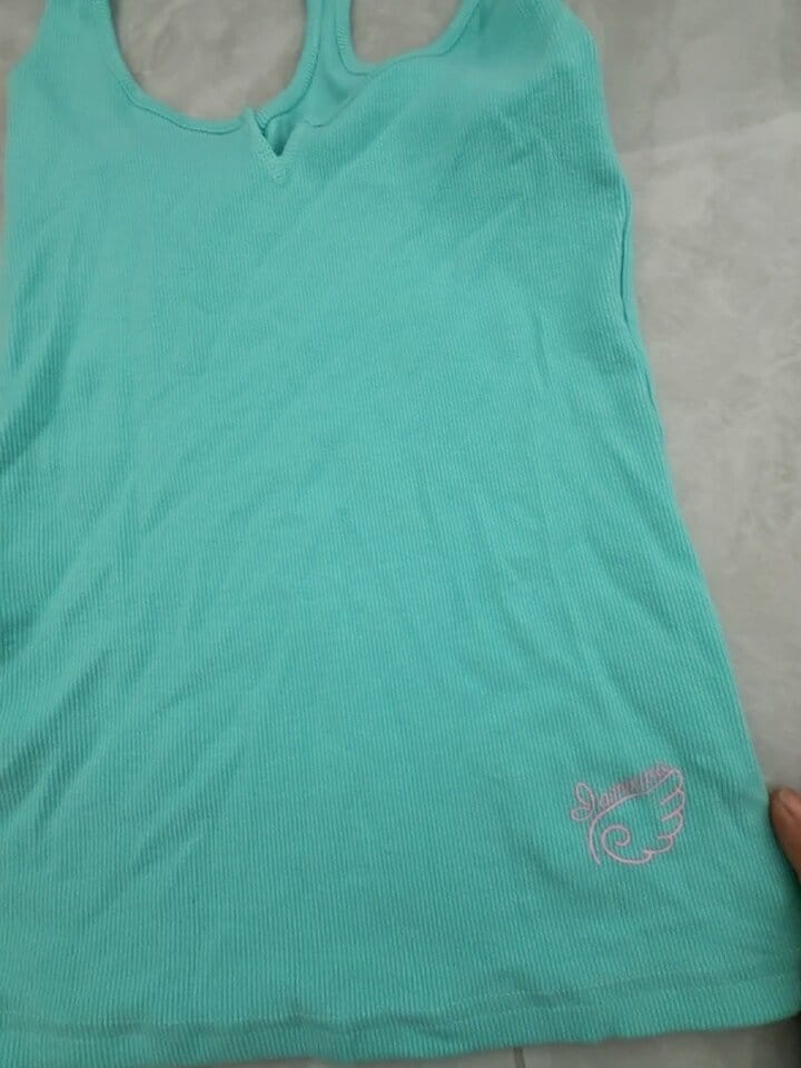 Customer photo review of IAMXIAA Angel Logo Ribbed Racerback Tank Top