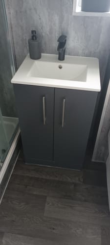 Customer photo review of Ryker 500mm Floor Standing 2-Door Vanity & Basin 2 - Soft Black