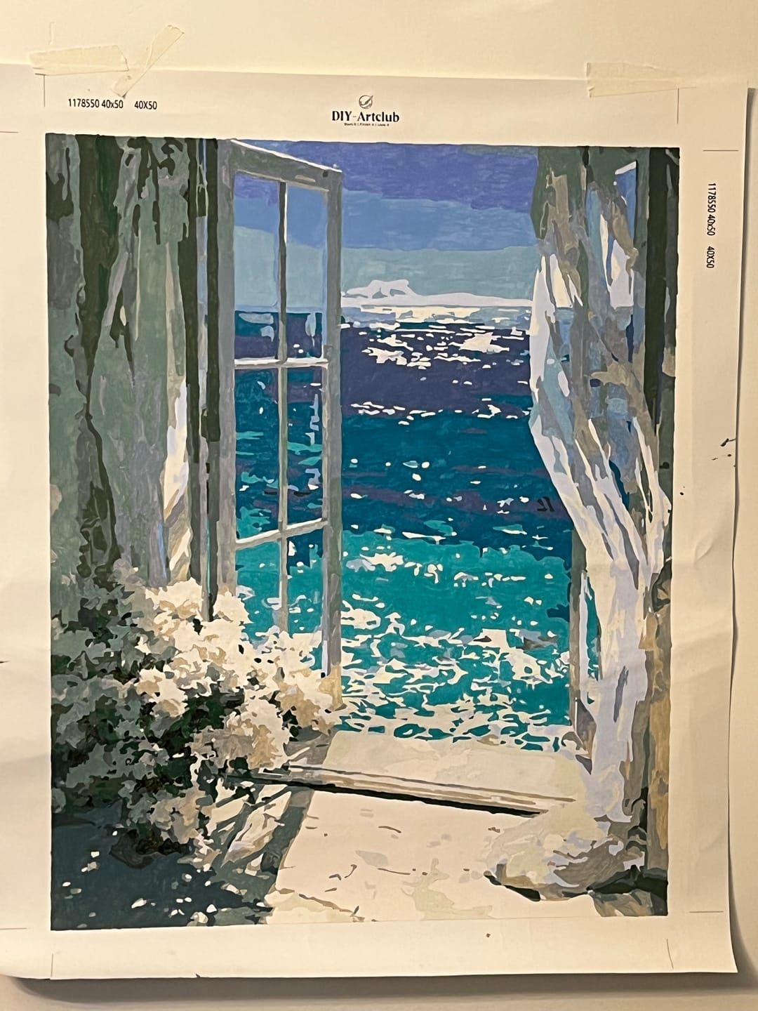 Customer photo review of By the Azure Window | Paint by Number