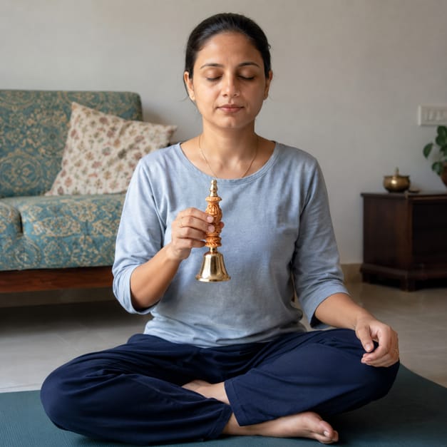 Customer photo review of Aura Suddhi Handcrafted Kansa (Bronze) Bell