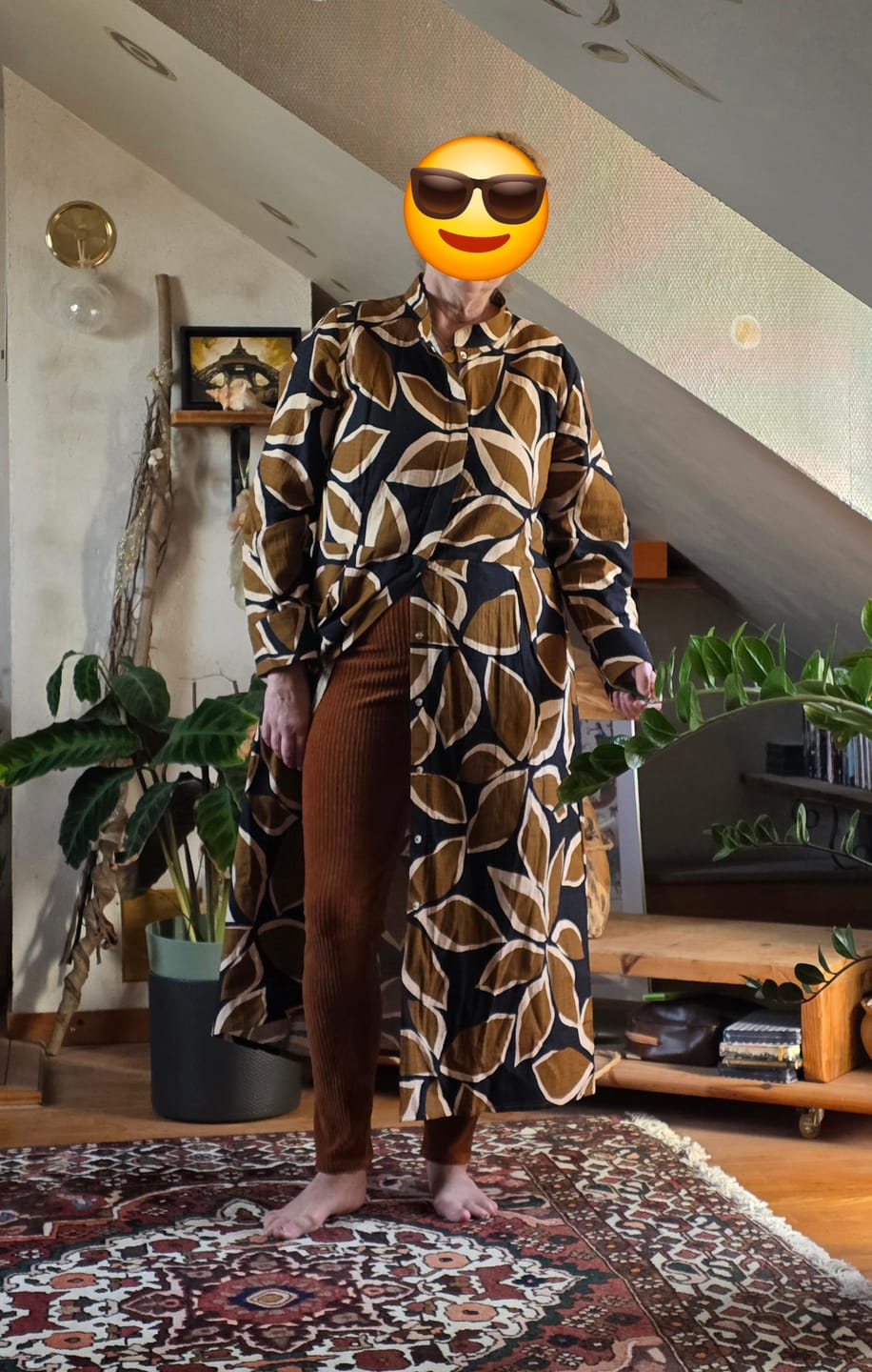 Customer photo review of Robe Cyrielle - armuré de coton feuillage