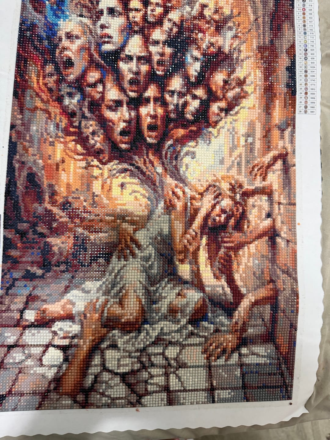 Customer photo review of Woman Many Faces Agony (Diamond Painting)