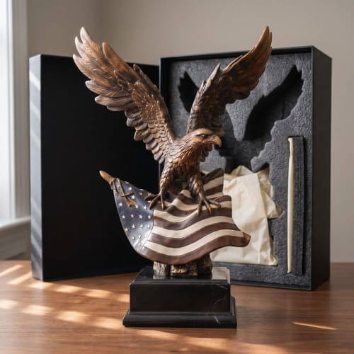 Customer photo review of Hand-Cast American Eagle Statue