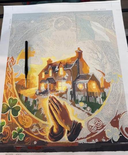 Customer photo review of Kit Personalizado de Pintura por Números