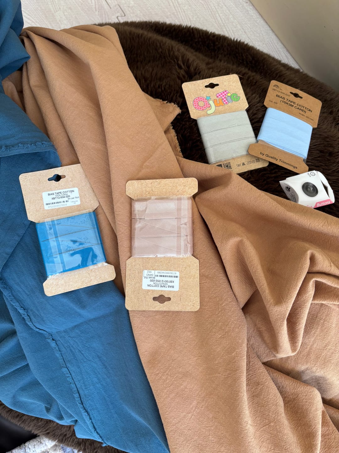 Customer photo review of Linen Feel 100% Cotton Fabric