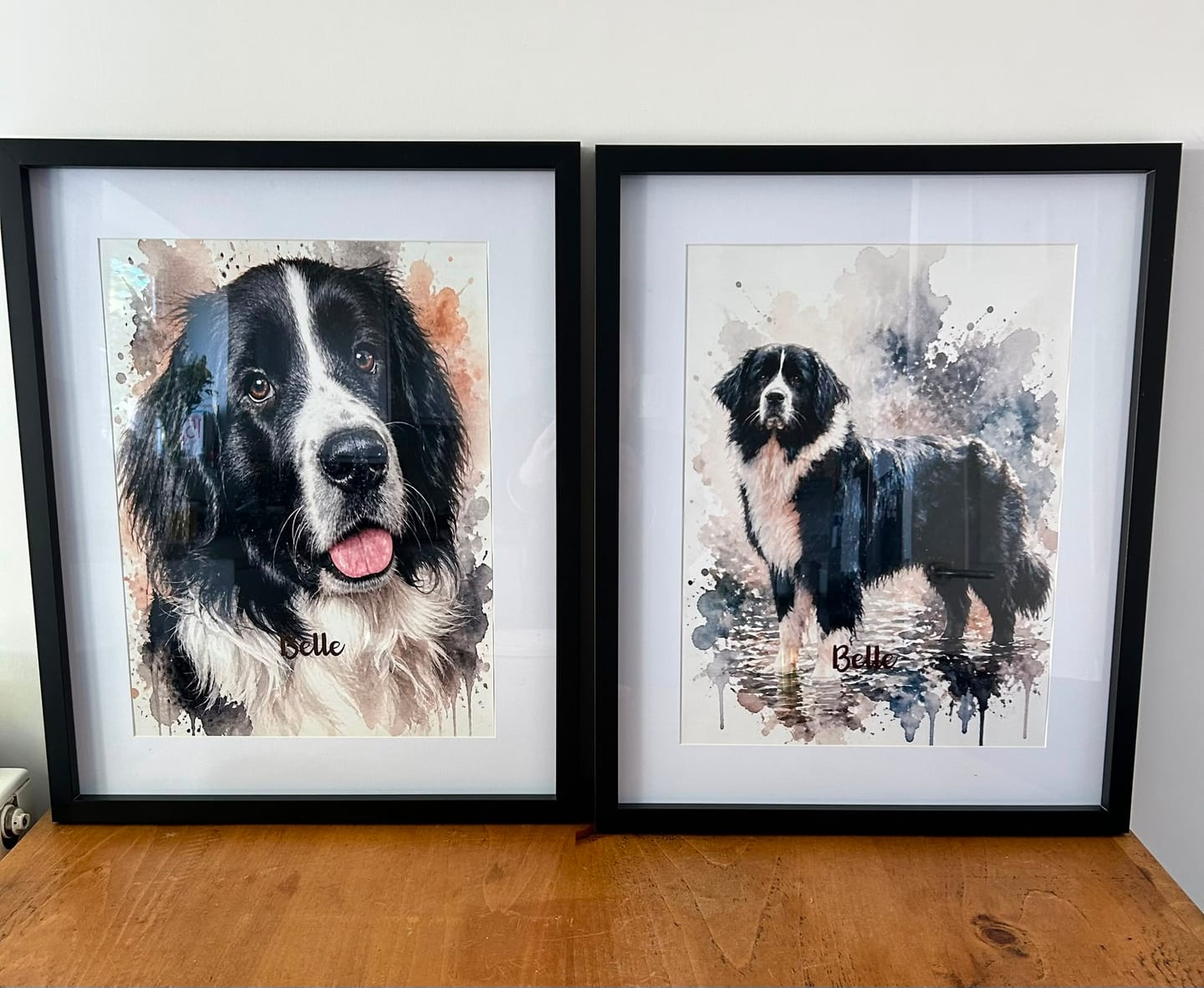 Customer photo review of Watercolour Realistic Portrait - Personalised Poster