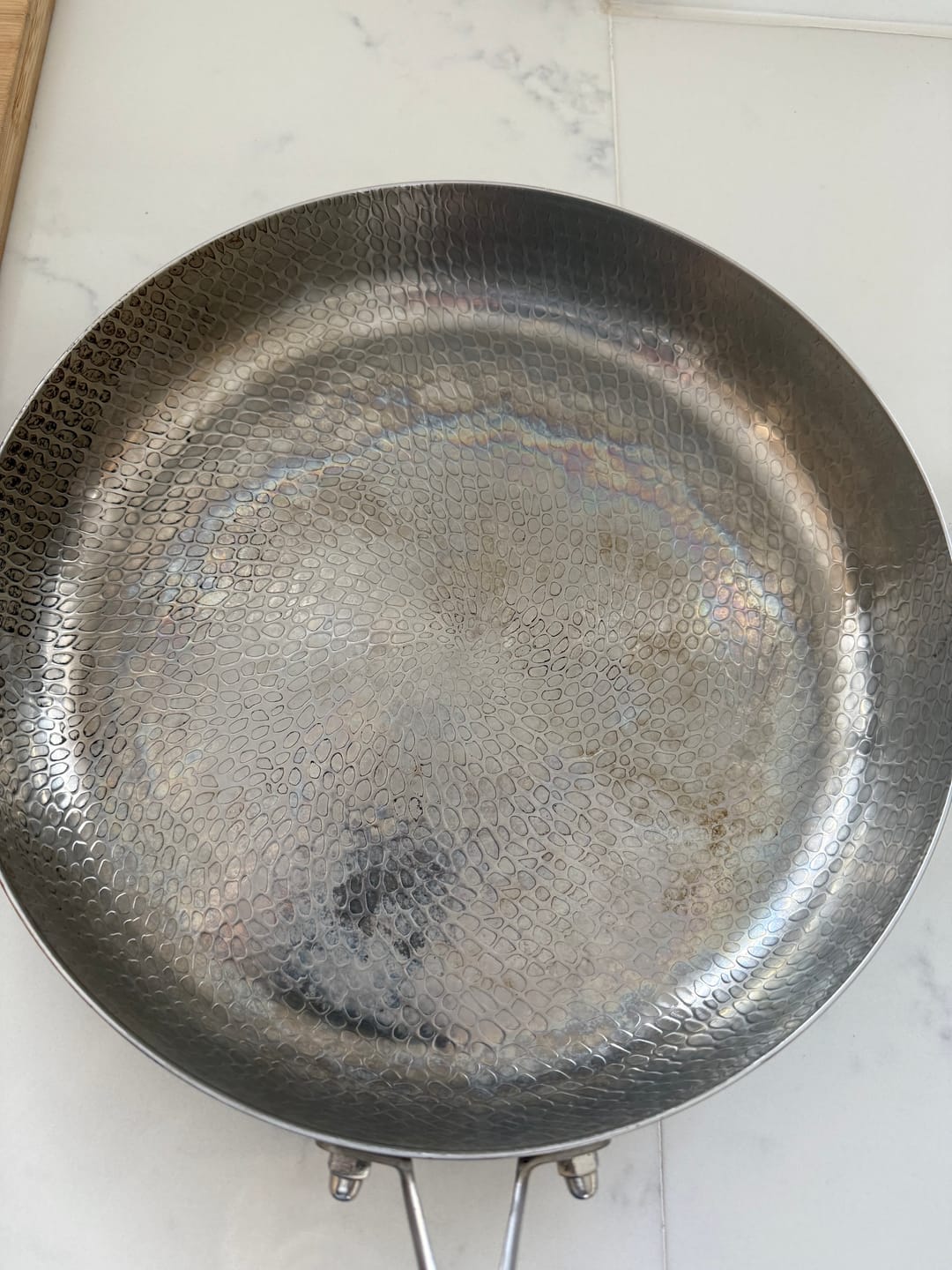 Customer photo review of Hand-Hammered High-Wall Titanium Pan