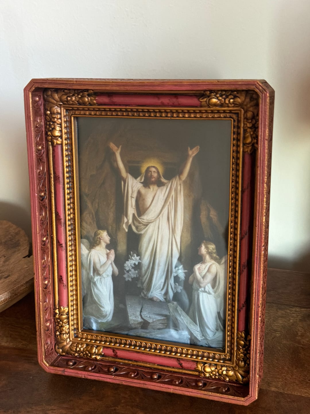 Customer photo review of Resurrection Easter – 4x6" Framed Picture – Catholic Keepsake