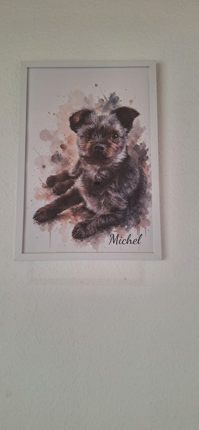 Customer photo review of Dein Haustier als Kunstwerk – mit Live-Vorschau, als Poster oder Leinwand