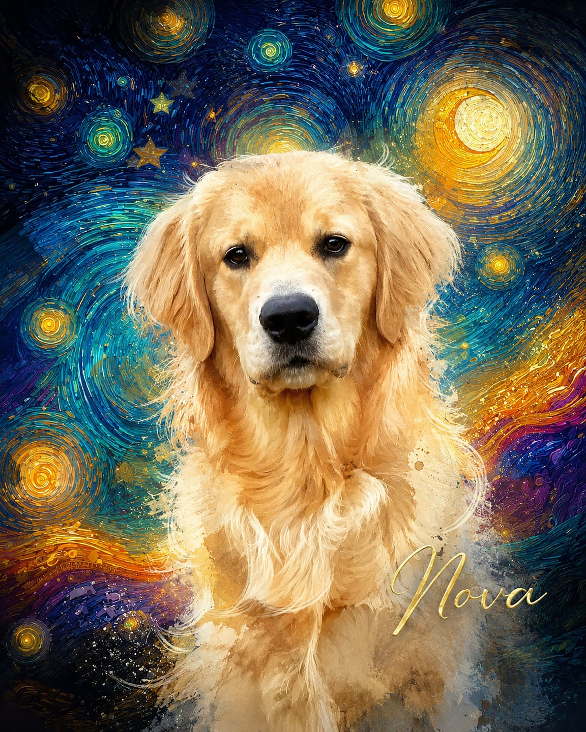 Customer photo review of Custom Pet Portrait Canvas - Wonderland