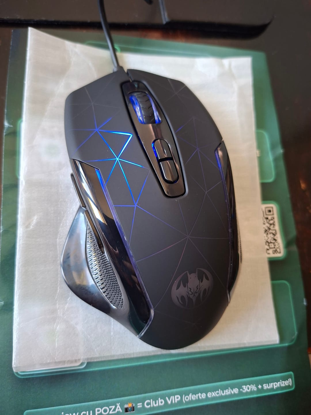 Customer photo review of Mouse gaming Jiggler Timebox, RGB, 3 trepte DPI, USB, 4 GHz, RGB Led, Negru