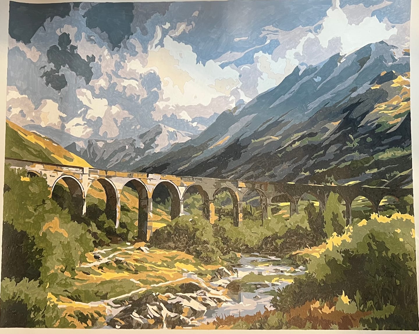 Customer photo review of Glenfinnan Viaduct | Paint by Number