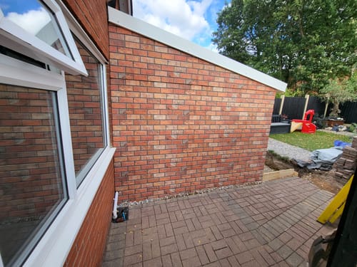 Classic Warm Red brick effect install