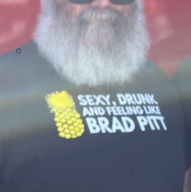 Customer photo review of Brad Pitt Tee