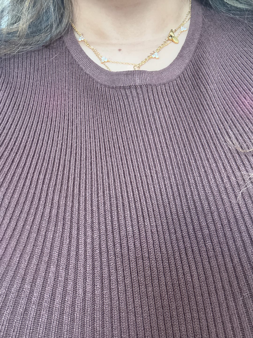 Customer photo review of Amo Heart Necklace in Gold