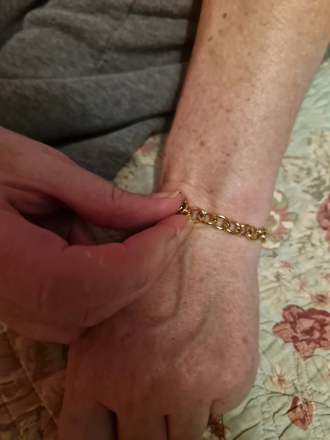 Customer photo review of Engravable Classic Chunky Disc Bracelet