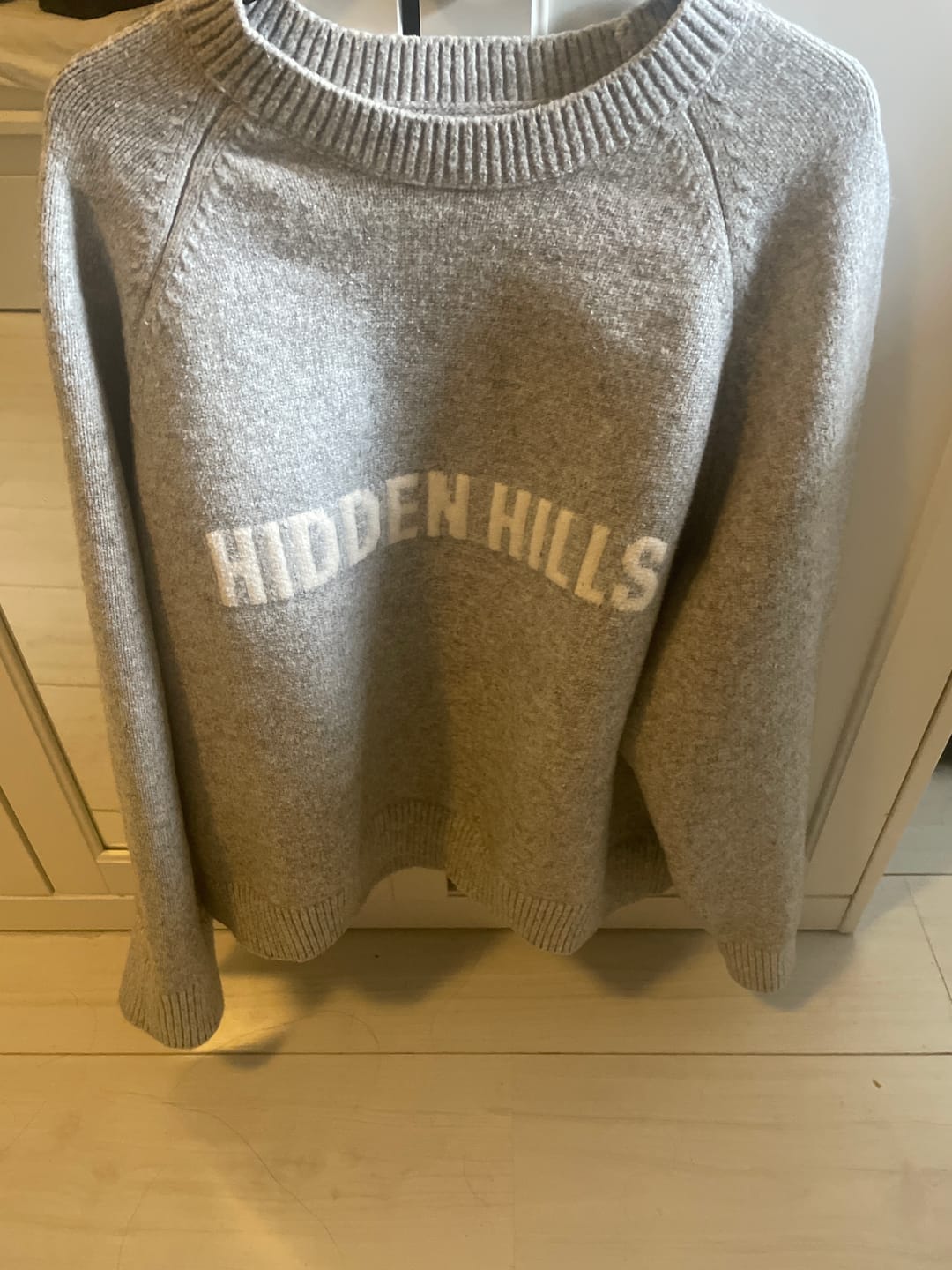 Customer photo review of KNIT SWEATER LIGHT GREY