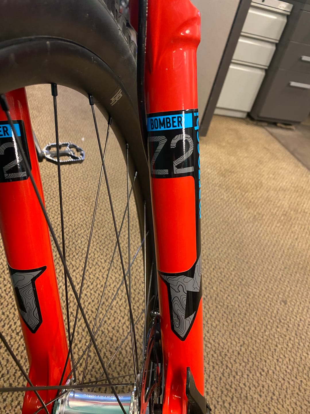 Customer photo review of Custom 2025 Marzocchi Bomber Z2 Decal