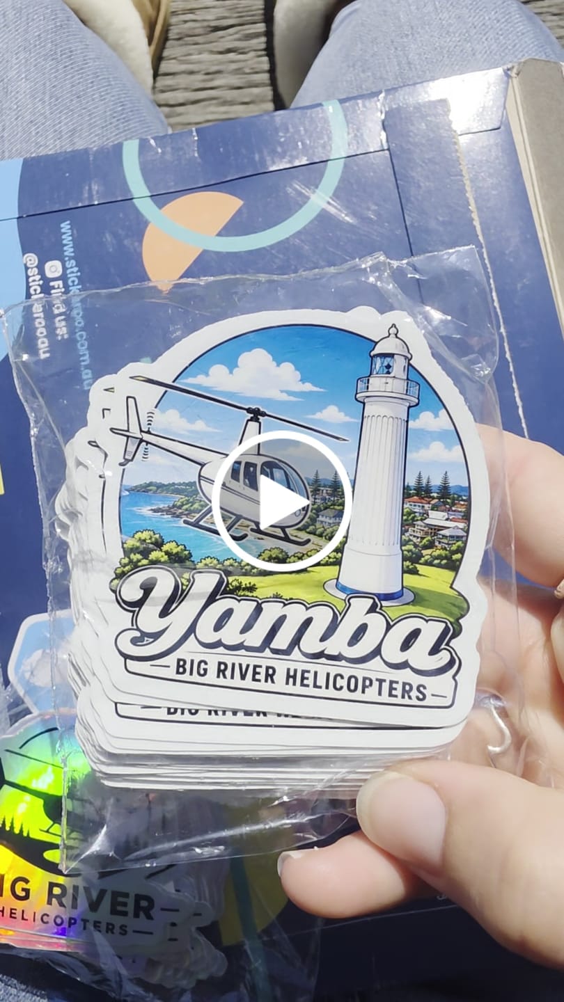 Customer video review of Custom Die Cut Stickers - Premium Laminated White Vinyl
