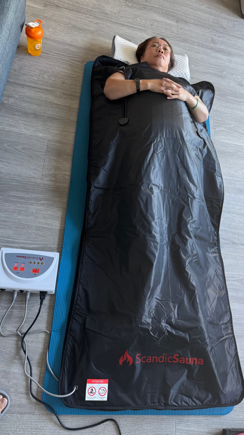 Customer photo review of Infrarødt Saunateppe 2-soner