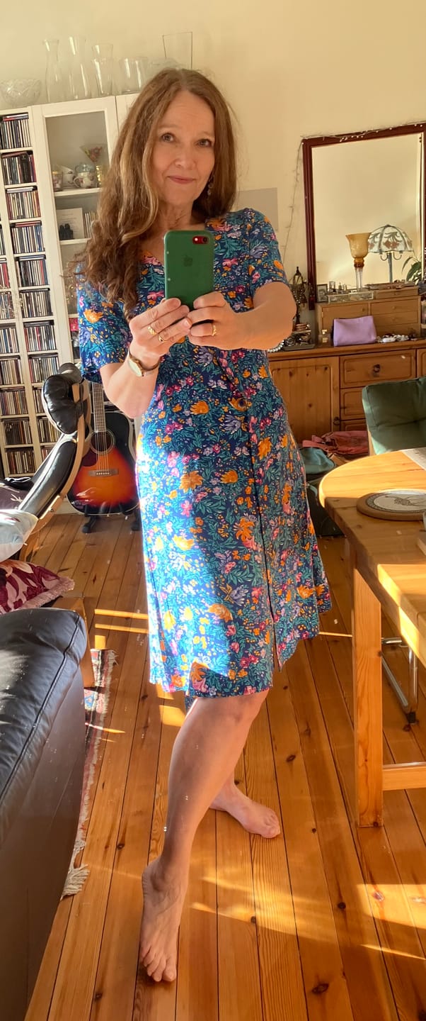 Customer photo review of Betty Button dress - florence floral