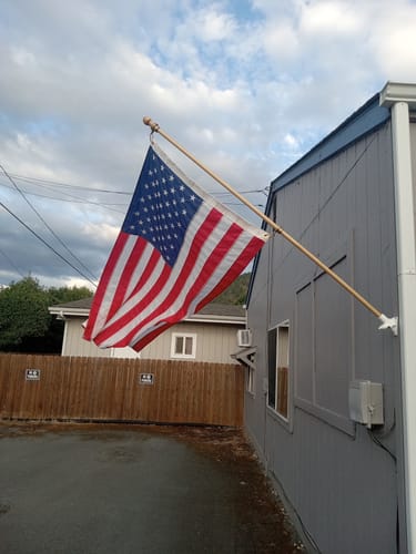 Customer photo review of 3' x 5' American Flag Set