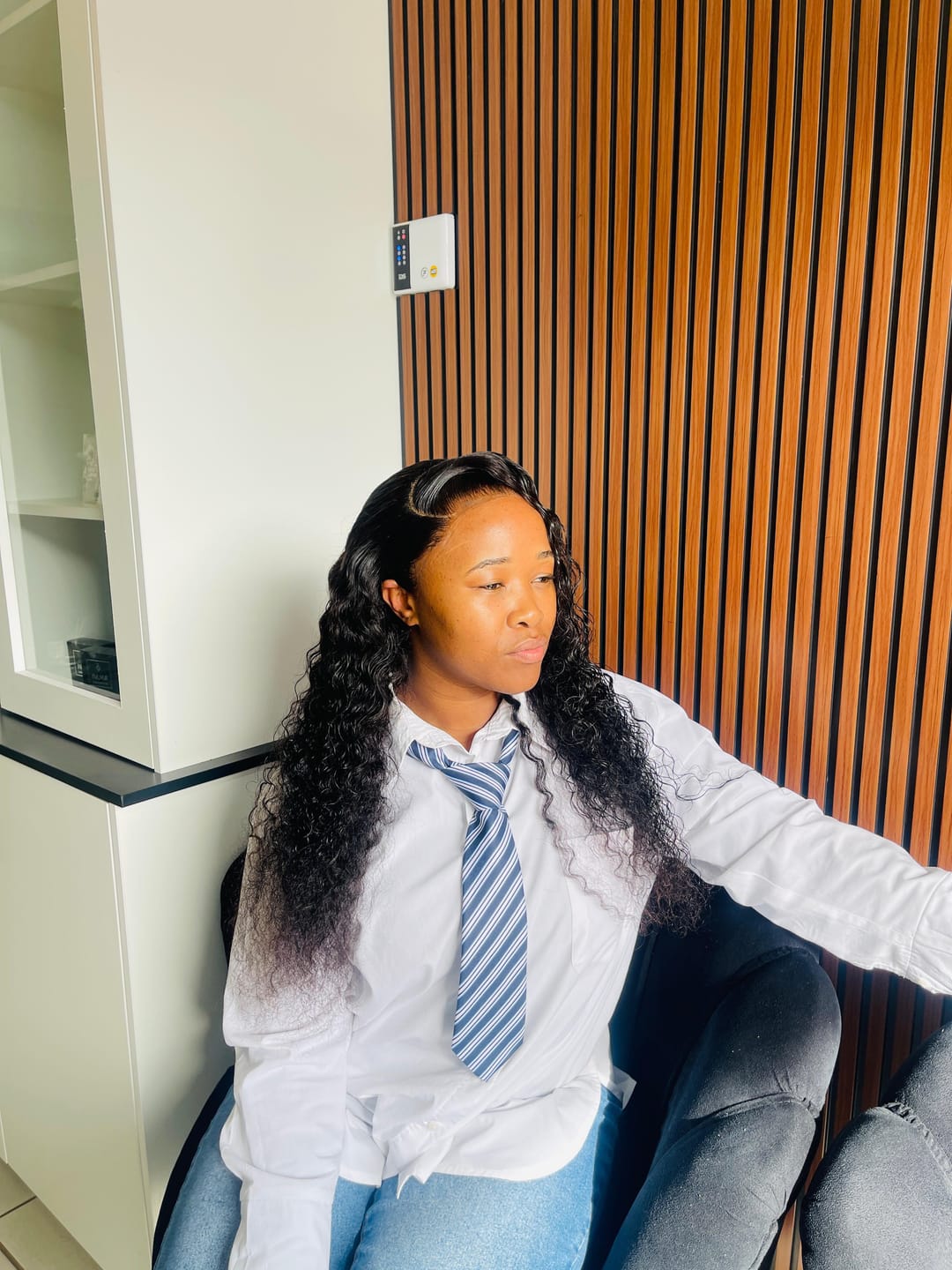 Customer photo review of LUSANDA - Water Wave Brazilian 13x4 Lace Front Wig