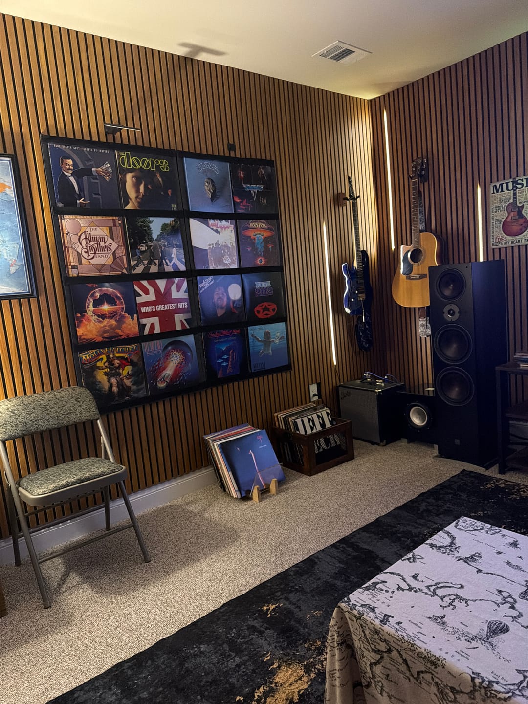 Customer photo review of 12" Vinyl Record Display Frame - LP Wall Storage