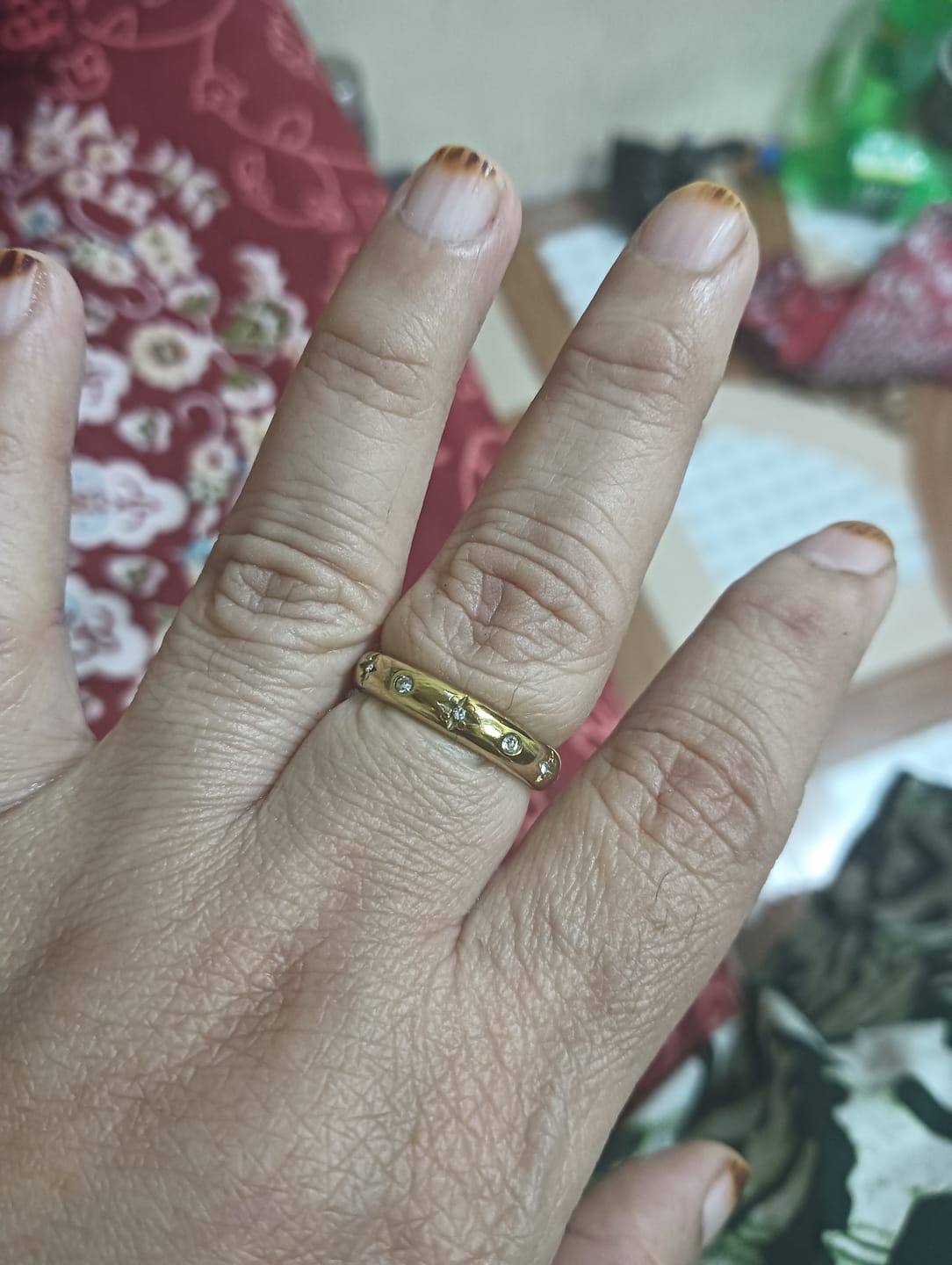 Customer photo review of Diamond Studded Ring
