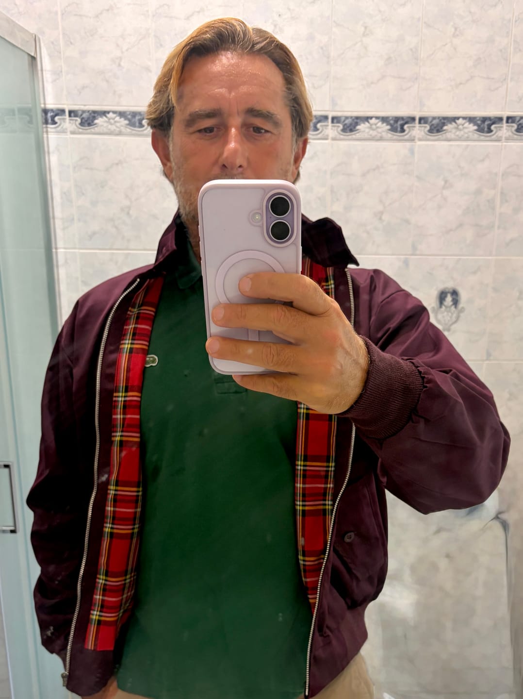 Customer photo review of Harrington Jacket - Wine