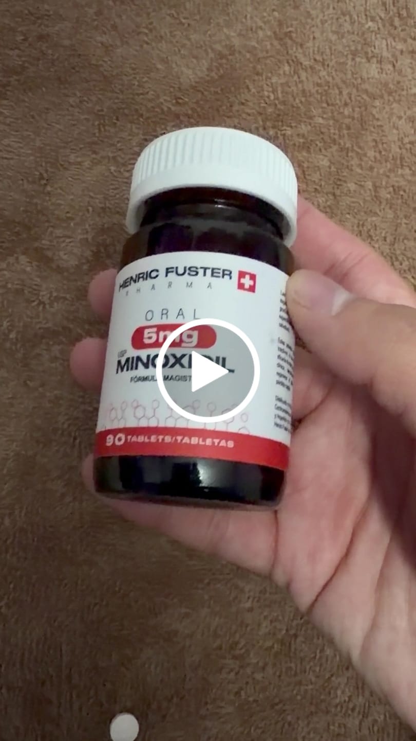 Customer video review of Minoxidil 5 mg con 90 tabletas para 3 meses de tratamiento