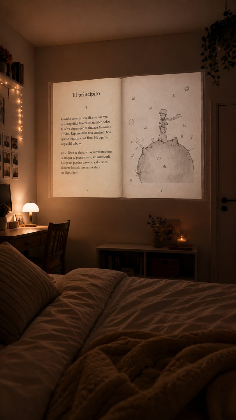 Customer photo review of BookBeam™ - Portable Book Projector