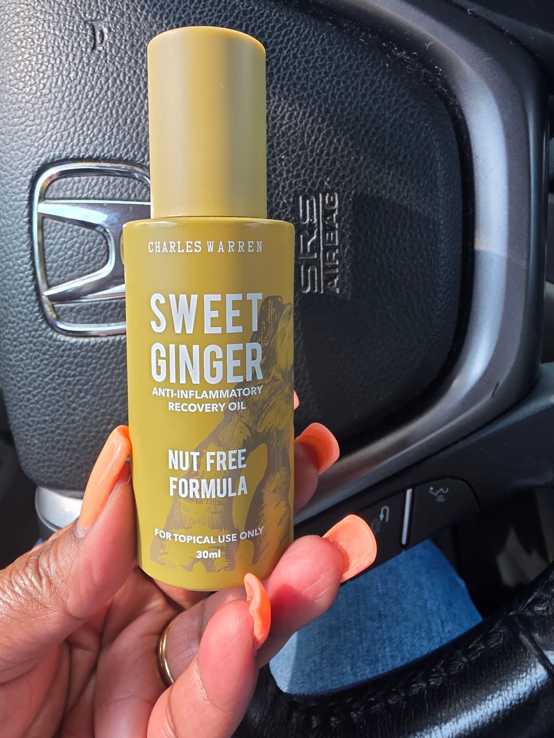 Customer photo review of [Nut-Free] Sweet Ginger Dry Oil for Sensitive Skin