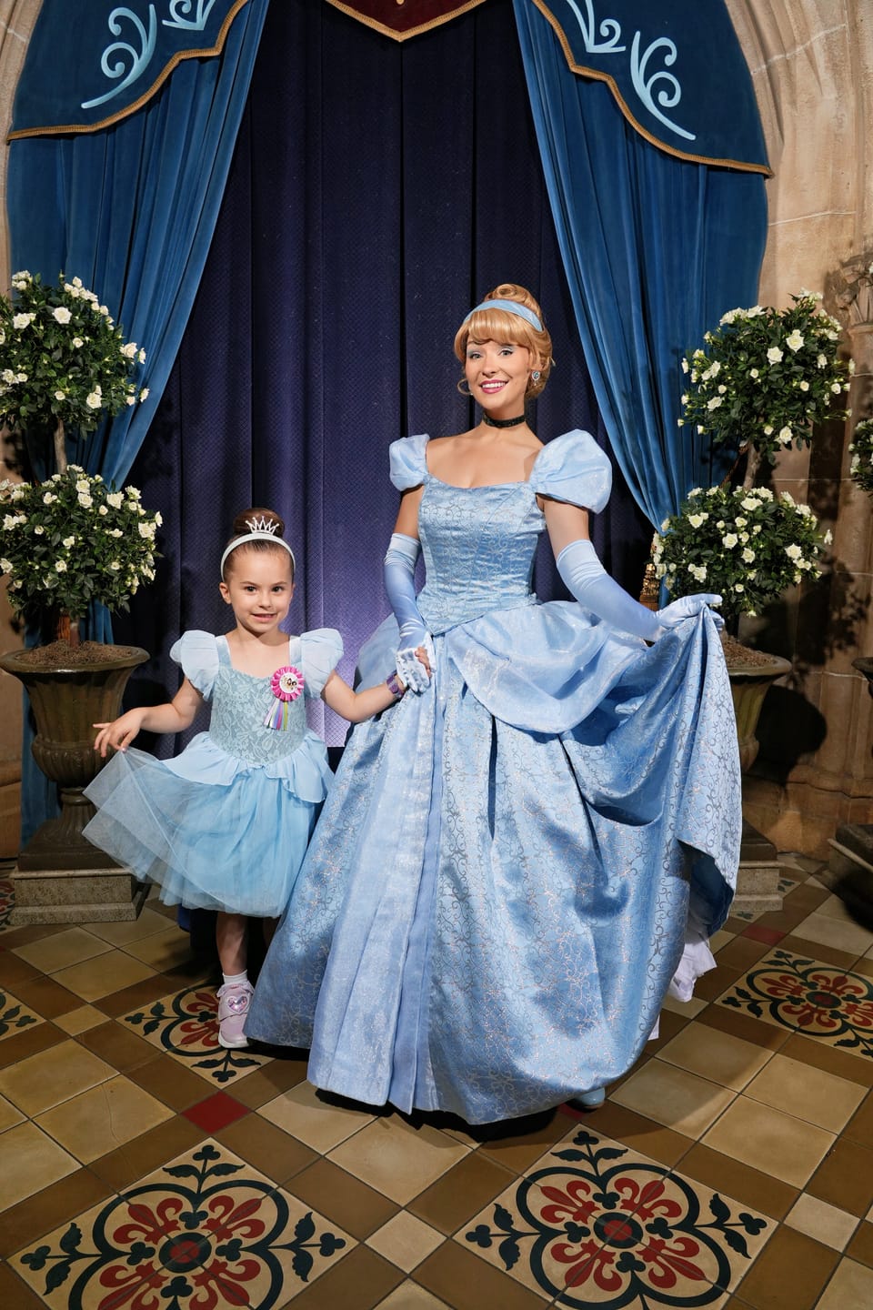 Customer photo review of Portrait Petites Cinderella Twirl Length Gown