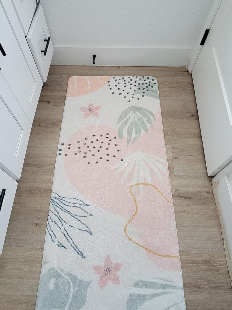 Customer photo review of Rug – Modern Botanical Leaf – Stormy Blue
